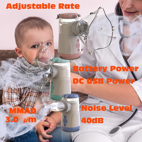 Macchina per nebulizzatori per bambini a maglia medica con batterie USB e alcaline di tipo c